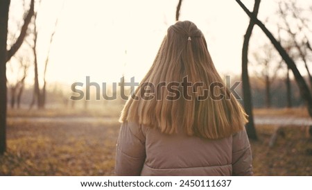 Image, Stock Photo Girl long hair Human being