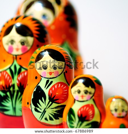 Russian traditional wooden doll called \