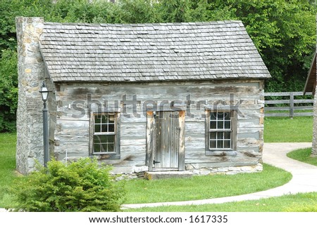 Historic Log Cabin - Historic log cabin in a settlement in Kentucky, USA that was built circa 1770.
