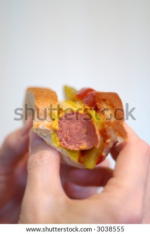 Hungry?  Here, Have A Bite Of My Hotdog!  ** Note - Very shallow dof, focus on the hotdog bite.