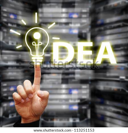 Touch the idea in data center room
