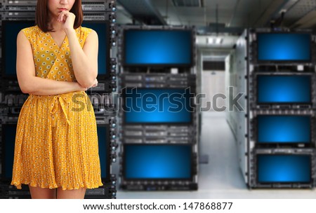 Programmer and monitor led in data center room