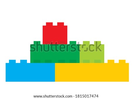 building blocks, color vector icon