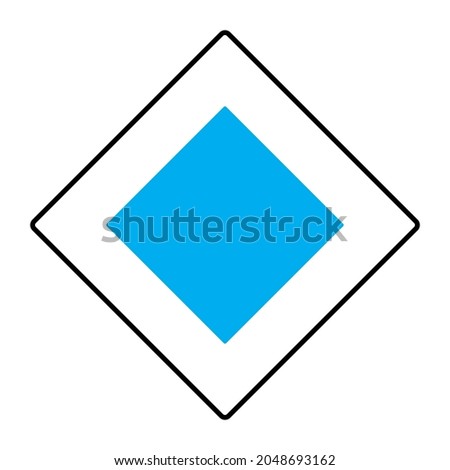 Train signal, shunting prohibited, vector icon, shift disabled, railroad sign