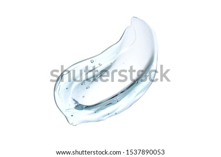 Cosmetic cream transparent liquid gel serum texture with micro bubble on white background beauty concept Stock foto © 