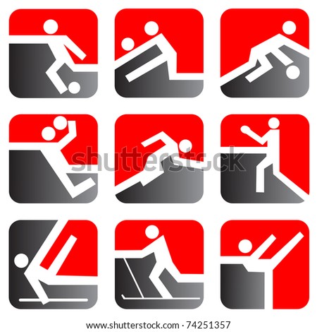 sport icon set illustration