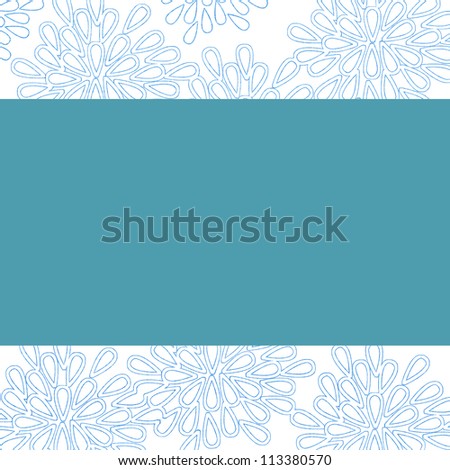 blue floral invitation for wedding, shower or party