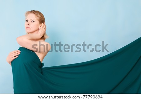 woman in bed-sheet