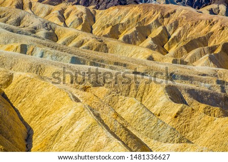 Similar – Image, Stock Photo Sandstone structures at Zabriskie Point in the Death Valley National Park