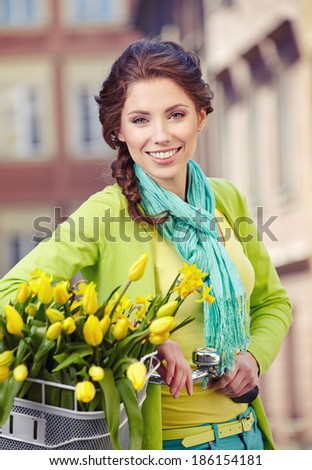 Fashion style photo of a spring  women