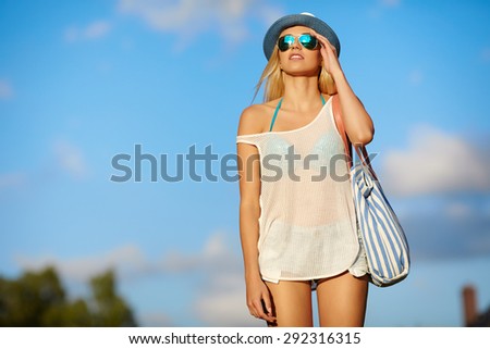 Summer hipster girl