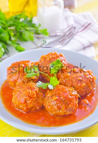 meat ball with tomato sauce