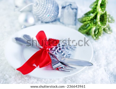 Empty plate with silverware