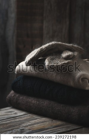 Still Life with Wool Sweaters and Leg Warmers