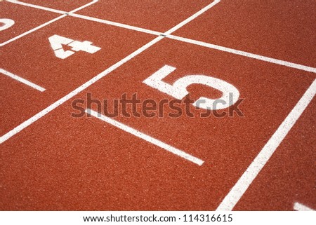 track number, track numbers on red rubber racetracks