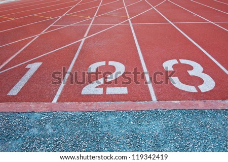 Athletics Track Lane Numbers