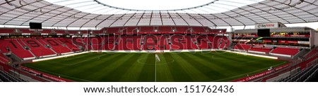 LEVERKUSEN, GERMANY - NOVEMBER 3: BayArena is a football stadium in Leverkusen,Germany, which has been the home ground of Bundesliga club Bayer Leverkusen on November 3, 2010 in Leverkusen, Germany