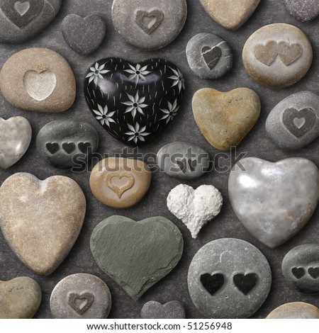 Image, Stock Photo carved in stone Love