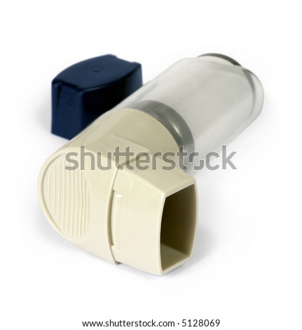 Isolated Image Of An Asthma Inhaler / Puffer. Stock Photo 5128069 ...