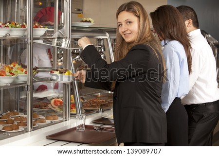 buffet self-service food display
