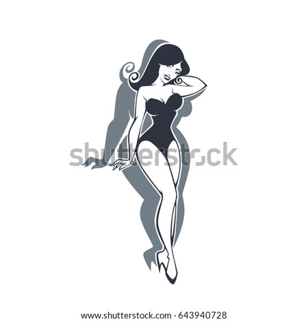 Be Fit, Change Your Body, Vector Pinup Woman