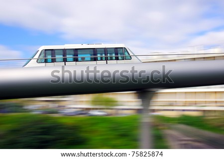 Motion panning of modern elevated monorail carriage for public transportation