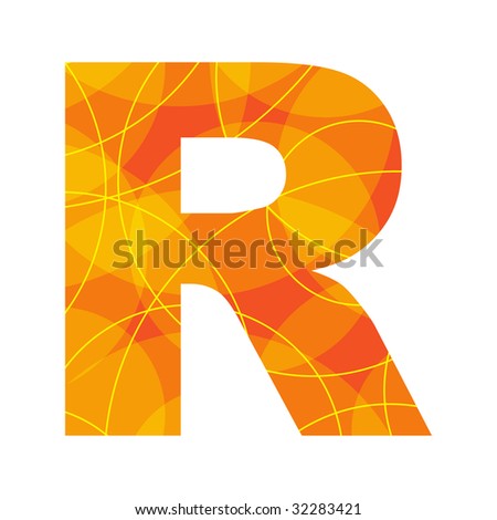 Abstract Retro Font Design Letter R Stock Vector Illustration 32283421 ...