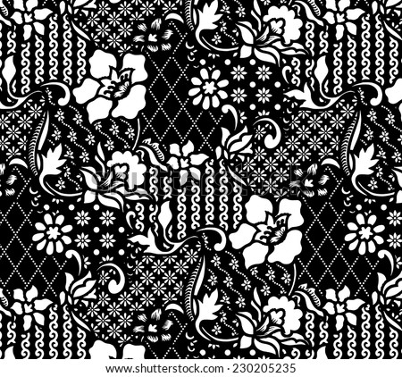 Batik Mega Mendung Vector Art