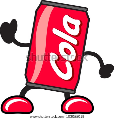 Illustration Vector graphic of Cola Soft Drink Cartoon Character