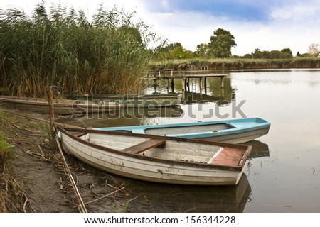 Boats at the lakeside