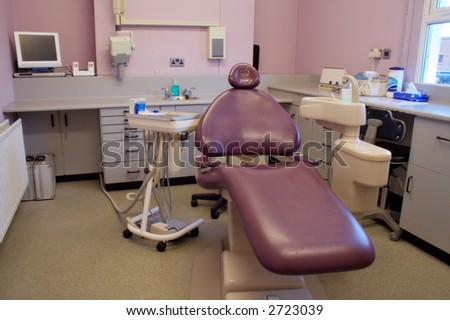 Purple Chair in Busy Dentists Surgery
