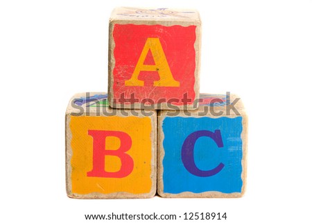 Childs toy blocks for education and learning the A B Cs Stock fotó © 