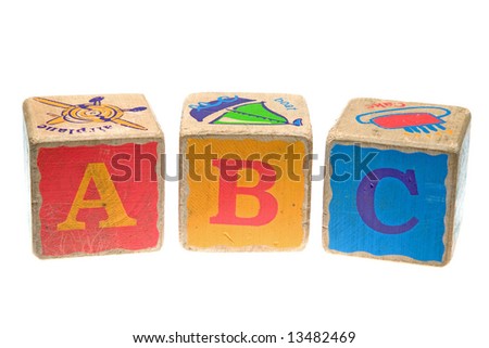Childs toy blocks for education and learning the A B Cs Stock fotó © 