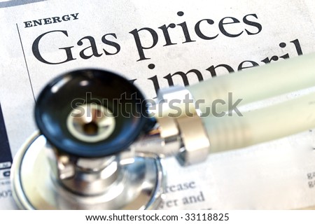 High price for energy and gasoline in a news article headline