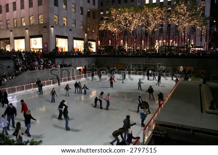 Skating in Rockefeller Center, NYC