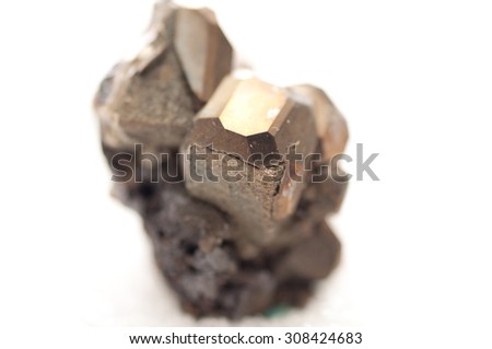 iron pyrite metal, fool\'s gold mineral sample