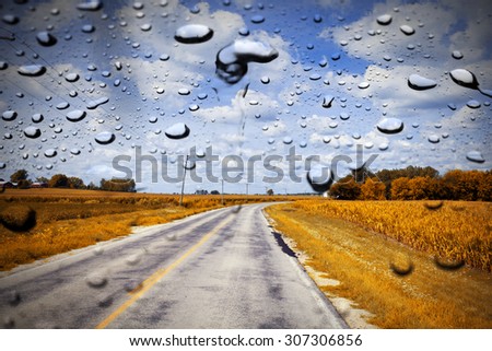 Country Road in the rain