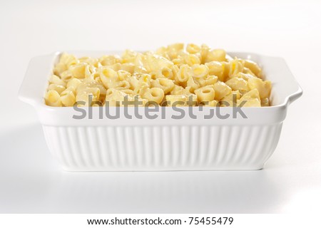 Macaroni and cheese in the casserole