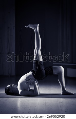 yoga, black and white
