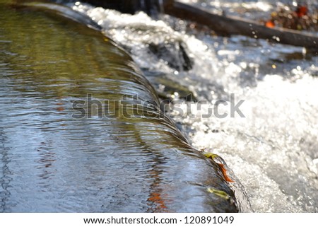 Water Flowing into a Water Storage Reservoir at a Water Treatment Facility