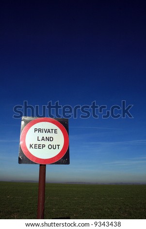 Private land keep out