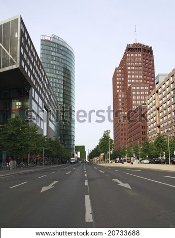 Similar – Image, Stock Photo Sidewalk and street Berlin