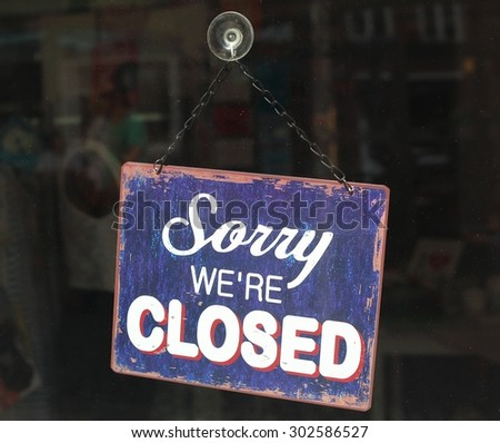 Closed Stock Photo 302586527 : Shutterstock