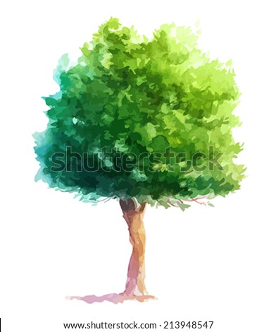 tree watercolor