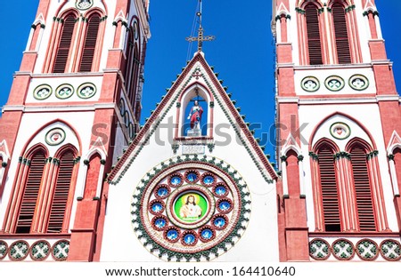Sacred Heart of Jesus Christian Church in Pondicherry, India