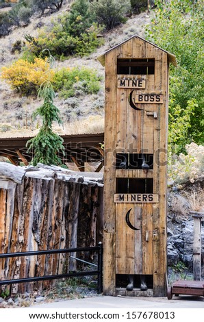 Which would you rather be...the boss or the miner? This two-story outhouse will add a touch of humor anywhere you need it.