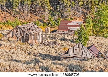 Two homes, an outhouse, and a school were all once part of a thriving mining town in Montana.