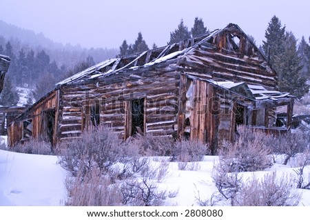 Building in the ghost town of Comet, Montana.  In its prime, Comet was a mining town with a population of 300.  It also boasted 22 saloons.