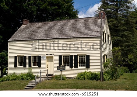 The Drumm House in Johnstown, NY, was built in 1763 and was the home of Edward Wall, School Master of Sir William Johnson\'s Free School.