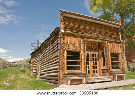 This building was a drug store, a general store, and even filled in as the school when the school needed repairs.  Now it is part of the mining ghost town at Bannack State Park, Montana